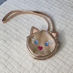 Betsey Johnson Gold Cat Crossbody Bag